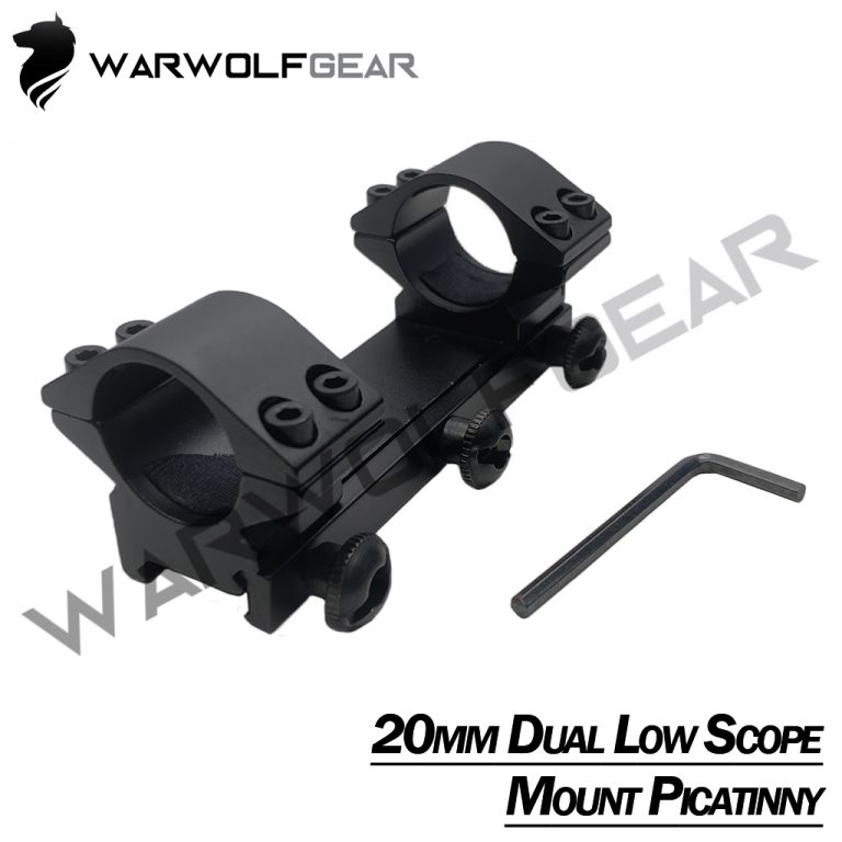 20mm Dual Low Scope Mount Picatinny - WarWolf Gear